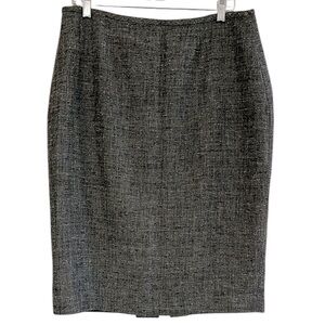 VINTAGE CATO TWEED HERRINGBONE PATTERN MIDI SKIRT GRAY SIZE 12 NEW WITH TAGS